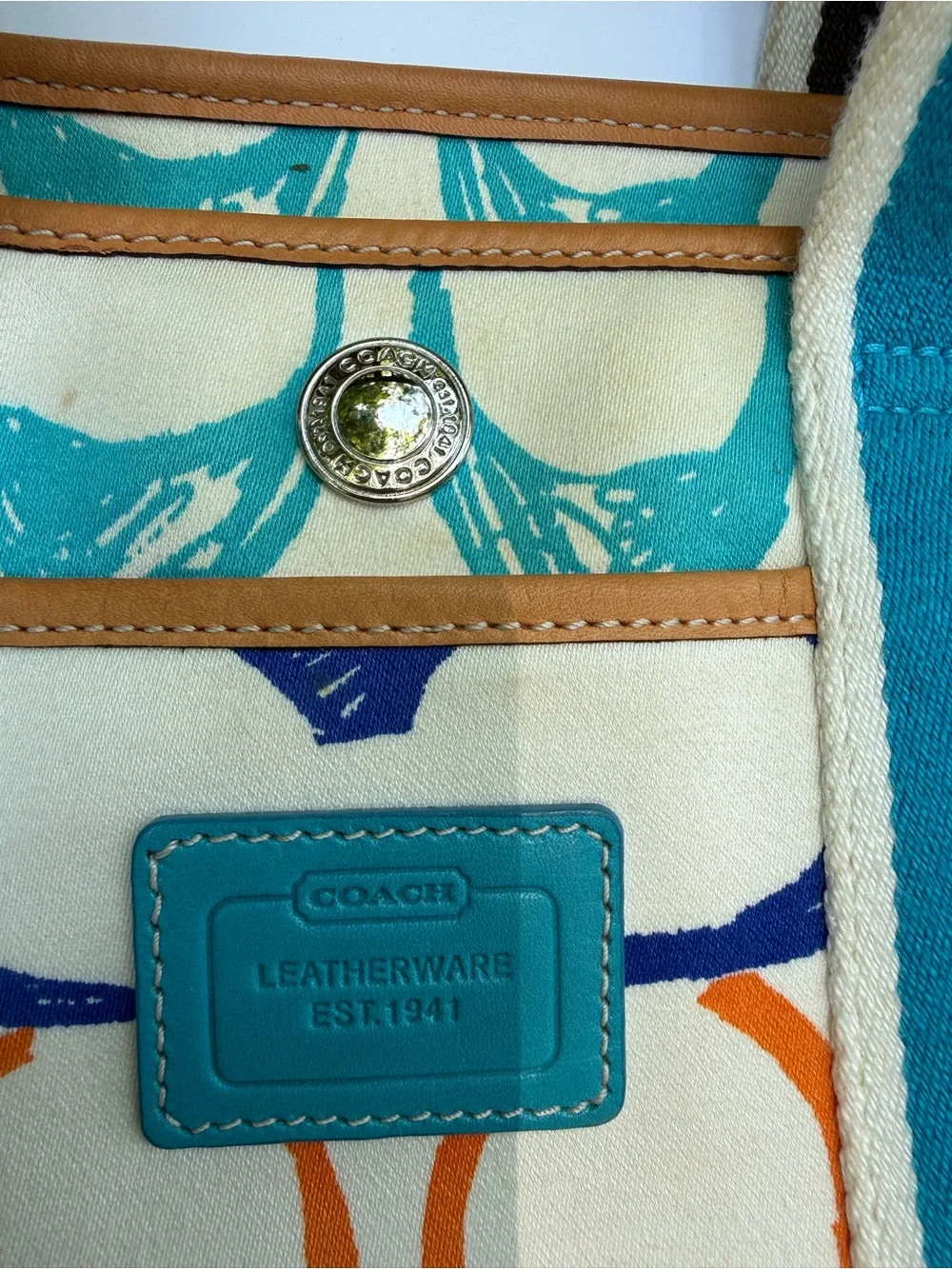 Coach 5660 Hampton Scribble Signature Tote Vtg